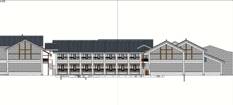 徽派古建园林精品院落模型(SU模型)-1