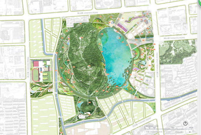 [江苏]修竹聚欢颜某公园项目设计方案-总平面图