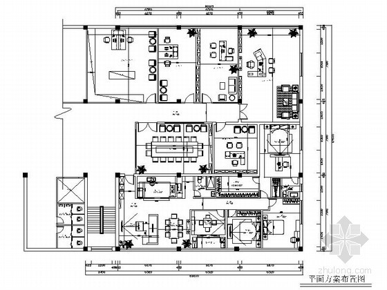 现代办公建筑cad图资料下载-现代办公空间装饰装修图