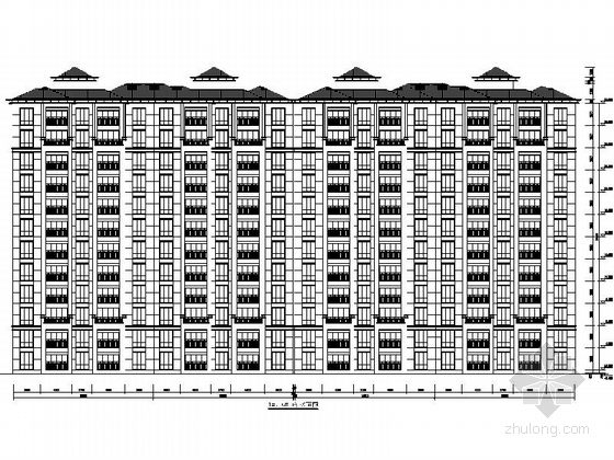 [江西]简欧风格住宅小区规划设计方案文本（含CAD 高层 多层 别墅）-简欧风格住宅小区规划设计方案立面图