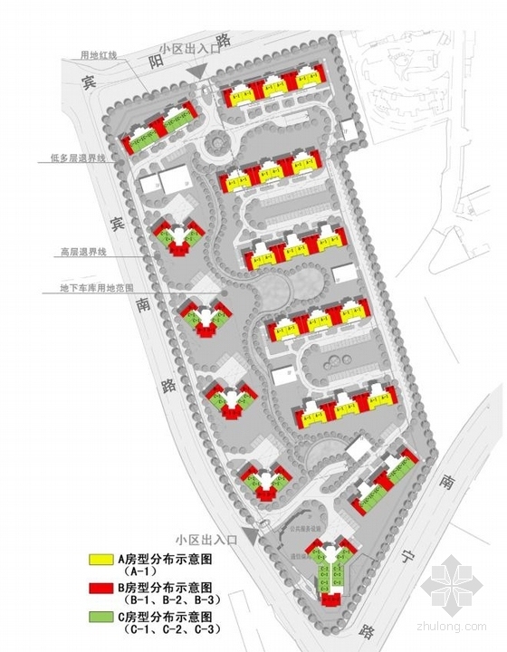 [上海]点板结合布局公共租赁房建筑设计方案文本（含CAD图）-点板结合布局公共租赁房建筑分析图