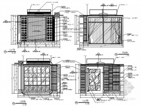 东南亚住宅空间设计资料下载-东南亚餐厅立面图