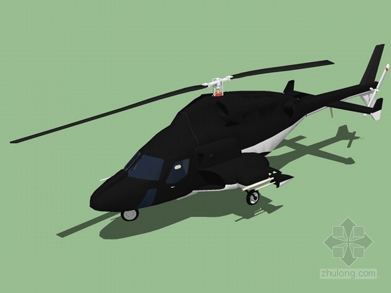 以色列主流黑色公寓资料下载-黑色飞机SketchUp模型下载