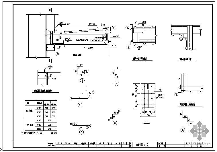 轻钢铝板雨棚节点资料下载-某雨棚节点构造详图(三)