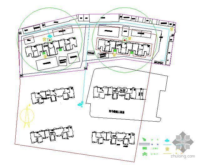 住宅建筑现场平面布置图资料下载-某住宅工程施工现场平面布置图