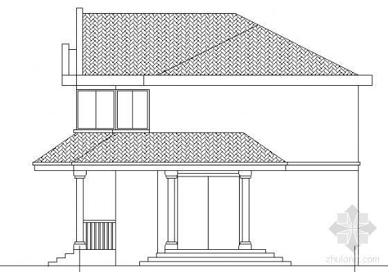 二层乡村新中式别墅设计图资料下载-某乡村二层别墅方案