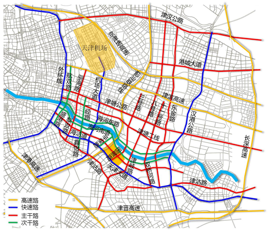 市政工程道路方案汇报资料下载-城市市政工程-天津市市政公路规划汇报