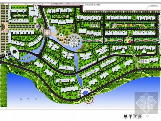 插花3D模型资料下载-武汉小区景观设计方案