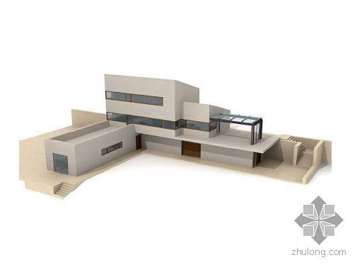 圣巴巴拉现代别墅资料下载-现代简洁造型别墅