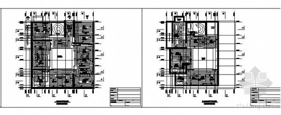 现代四合院建筑施工图资料下载-某四合院空调通风图