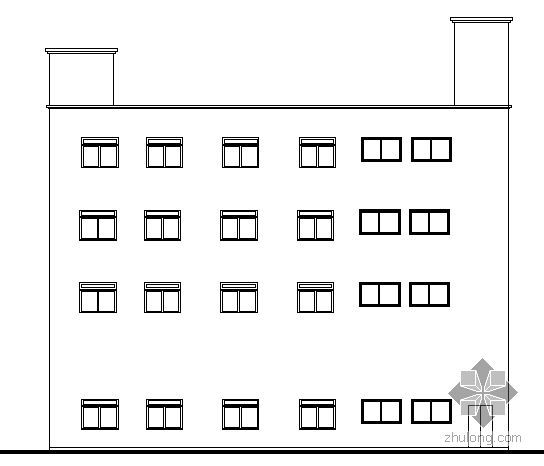 四层商业建筑带连廊资料下载-[广东]某带天车四层厂房建筑扩初图