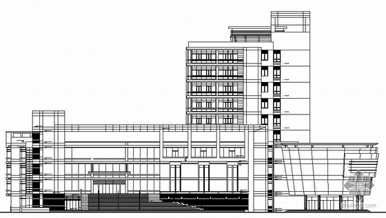 安徽某大学施工图资料下载-[安徽大学]某十层图书馆建筑施工图