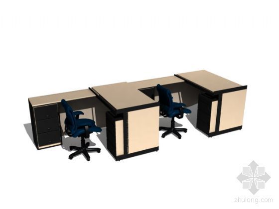 办公桌椅CAD块资料下载-办公桌椅组合1