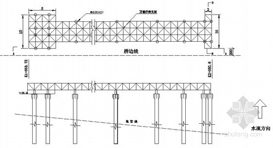 桥梁钢筋厂布置图资料下载-桥梁钢栈桥码头布置图