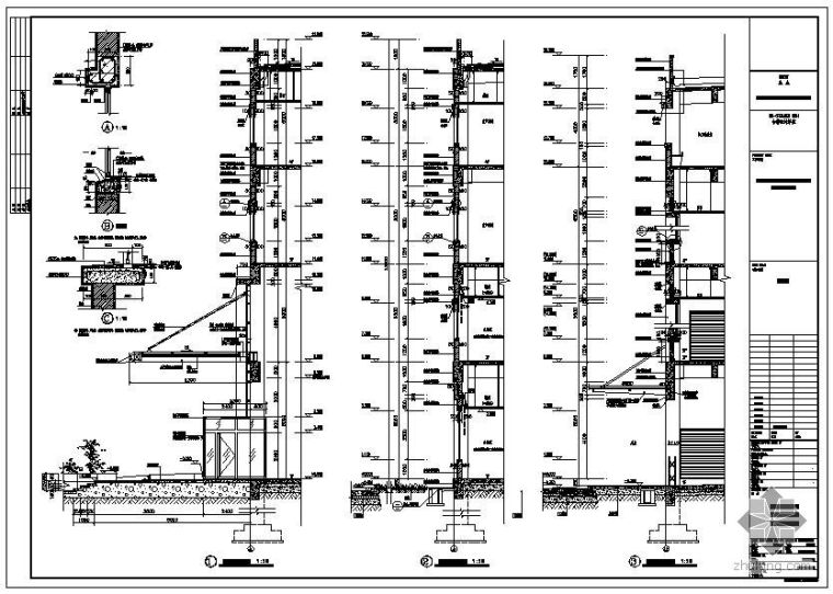 钢结构厂房雨棚节点大样资料下载-某钢结构厂房墙身大样节点构造详图