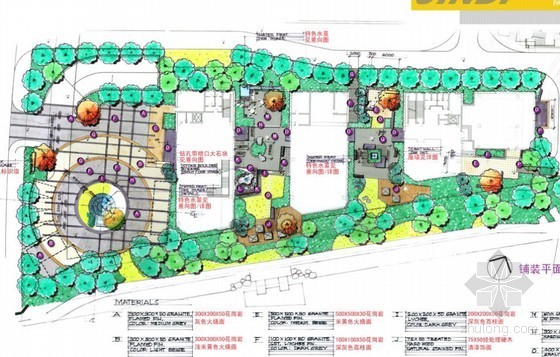 景观办公区设计图纸资料下载-[上海]某办公区景观方案设计