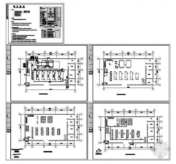 热泵CAD图纸资料下载-某工业园地源热泵空调机房图纸