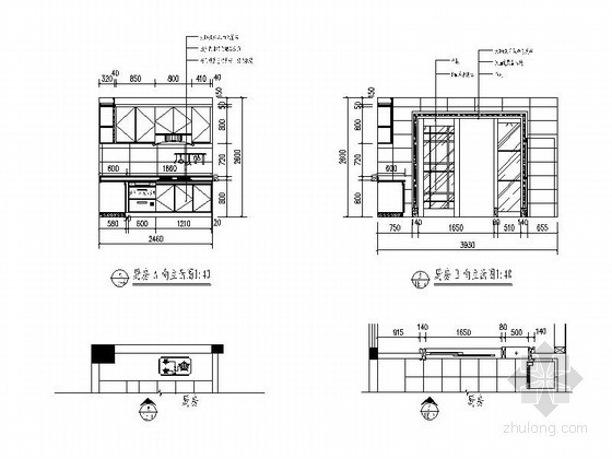 农村别墅带厨房资料下载-别墅厨房立面图