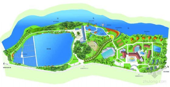 沿河护栏设计图资料下载-云南曲靖沿河公园景观设计方案