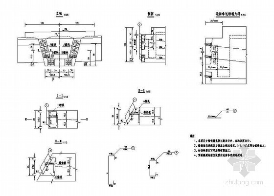 30米连续箱梁CAD资料下载-预应力混凝土连续箱梁(斜交)成套cad设计图纸