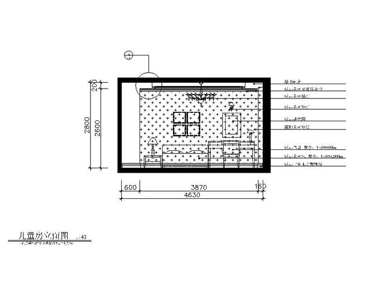 全套简欧样板房设计CAD施工图（含效果图）立面图