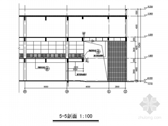 [广东]45层钢管混凝土柱非完整框架核心筒结构办公大厦结构施工图（高227.8米）-核心筒三十层结构平面图