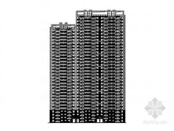 现代风格住宅楼方案效果图资料下载-[安徽]34层现代风格住宅楼建筑施工图(2015年图纸)