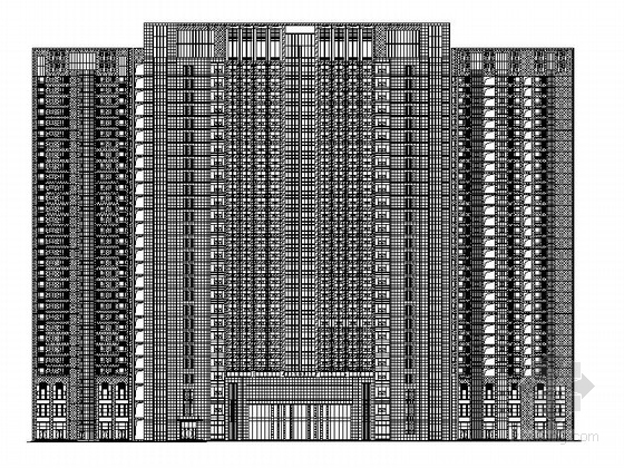 2栋高层酒店资料下载-[徐州]现代化高层酒店综合体建筑施工图（含办公、商住楼）