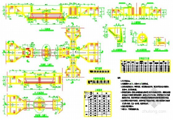 小型农田水利水电工程水闸设计节点详图-联合建筑物(倒虹吸、分水闸)设计图 