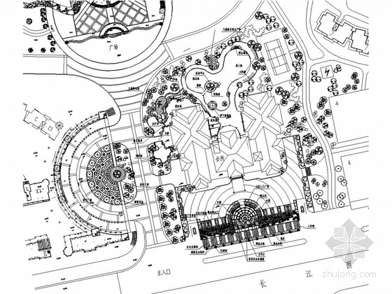 商业景观设计施工图资料下载-商业会所广场景观设计施工图