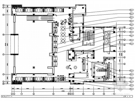 自助餐装修图资料下载-[盐城]国家技工学校现代自助餐区装修施工图