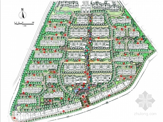 环岛种植设计资料下载-[淮安]现代生态滨水高档居住小区景观深化设计方案