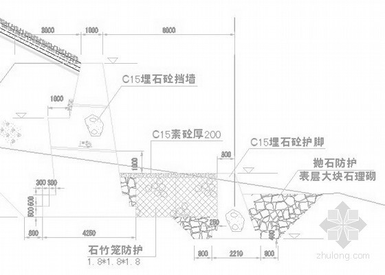 河流防洪措施资料下载-河流防洪堤设计图纸