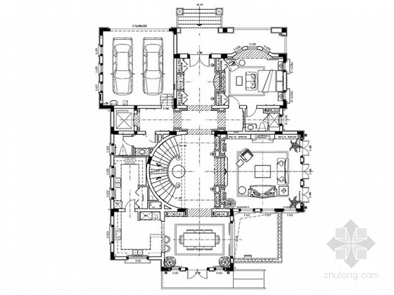 豪华别墅建筑方案资料下载-[杭州]美式风情豪华别墅样板间设计方案（含效果图）