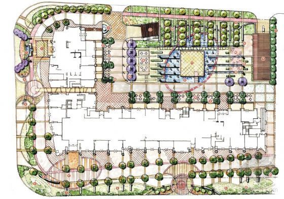 小区园林景观手绘资料下载-上海小区园林景观设计方案