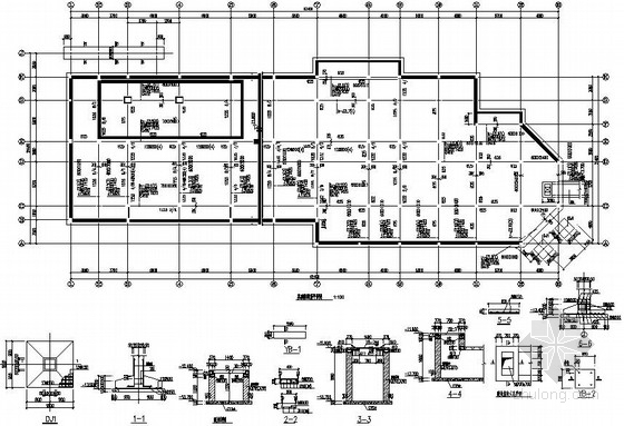 地下结构施工图纸教学资料下载-地上四层地下三层框架幼儿园结构施工图