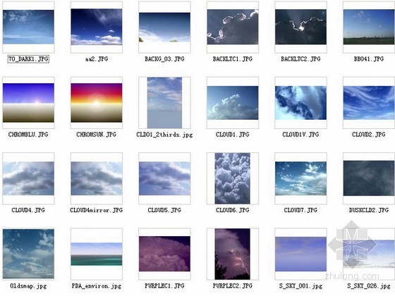 室内贴图素材打包下载资料下载-82张天空3d贴图下载
