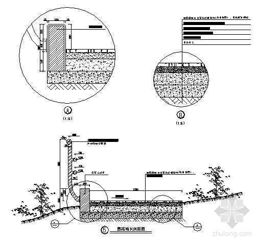 园路铺装剖面图-4