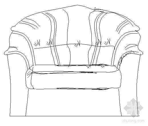 沙发CAD图块资料下载-沙发立面CAD图块4