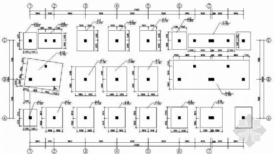 江苏框架结构办公楼图纸资料下载-某典型小办公楼框架结构图纸