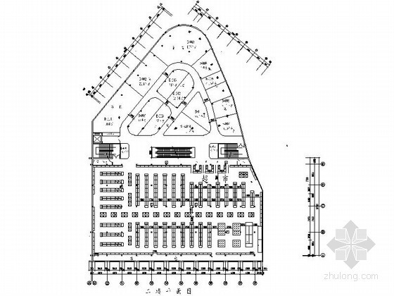 超市平面布局图cad资料下载-某百货商场布局平面图