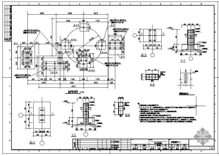 建筑基础设计图资料下载-某化灰机基础设计图