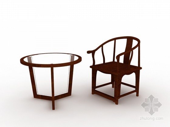 组合桌椅su资料下载-桌椅组合3d模型下载
