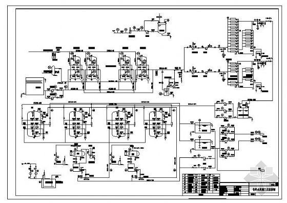 水处理工艺流程图cad资料下载-某化学水处理工艺流程图