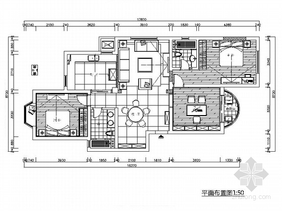 潮白河学府澜湾资料下载-[上海]毗邻知名学府现代风格复式样板间装修施工图