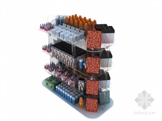 超市中岛柜资料下载-玻璃中岛柜3D模型下载
