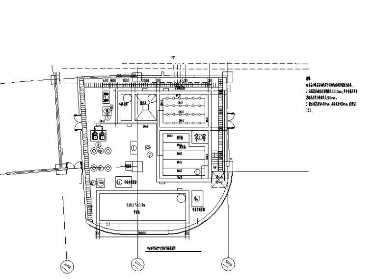 给排水设计水处理资料下载-上海某商务大楼中水处理站建筑给排水图纸（CAD）