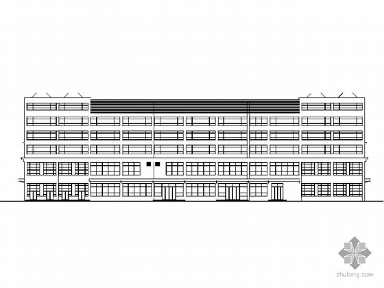大型超市CAD立面施工图资料下载-某五层综合超市建筑施工图