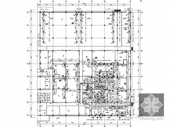 [四川]知名企业厂房净化除尘系统全套施工图(固、液制剂车间 提取车间)-一层空调回风及通风平面图