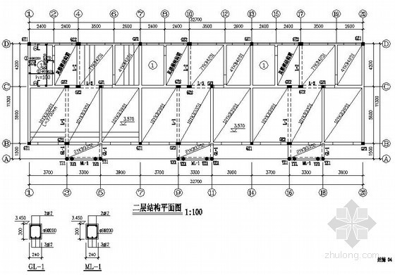 2层别墅砖混结构资料下载-某2层砖混别墅结构设计图